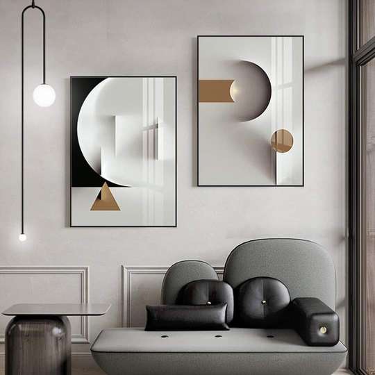 Poster - Modern minimalism, 60 x 90 см, Framed poster on glass