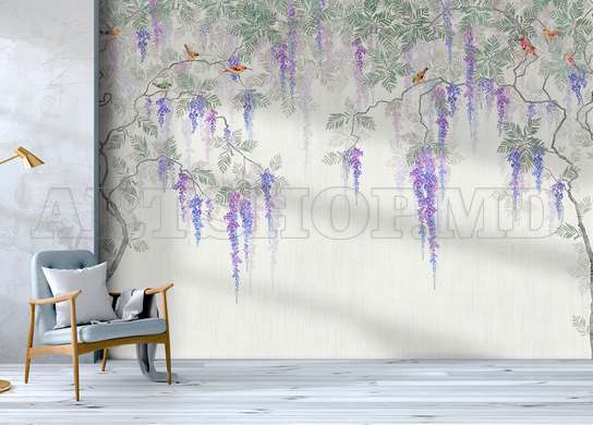 Wall Mural - Garden with birds