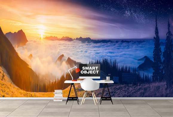Wall Mural - Meeting of day and night