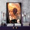 Poster - Hot air balloon in the sky, 60 x 90 см, Framed poster on glass