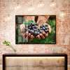 Poster - Grapes in hands, 90 x 60 см, Framed poster, Food and Drinks
