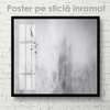 Poster - Gray nature, 100 x 100 см, Framed poster on glass