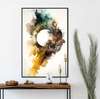 Poster - The abstract sun, 60 x 90 см, Framed poster on glass, Abstract