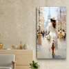 Poster - Elegant lady in Paris, 45 x 90 см, Framed poster on glass, Picturi