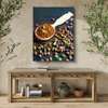 Poster - Ground Black Coffee and Cardamom, 60 x 90 см, Framed poster on glass, Food and Drinks