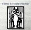 Poster - Black heels, 30 x 90 см, Canvas on frame, Black & White