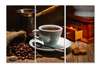 Модульная картина, Чашка кофе и кофейные бобы, 70 x 50