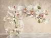 Постер - Орхидея в стеклянной вазе, 45 x 30 см, Холст на подрамнике, Цветы