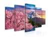 Modular picture, The mountain and pink sakura, 108 х 60