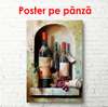 Poster - Cellar with wine bottles, 60 x 90 см, Framed poster, Provence