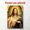 Poster - Iisus Hristos, 60 x 90 см, Poster inramat pe sticla