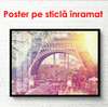 Poster - Turnul Eiffel la răsărit, 90 x 60 см, Poster înrămat