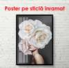 Poster - Fată în rochie albă, 60 x 90 см, Poster înrămat, Glamour