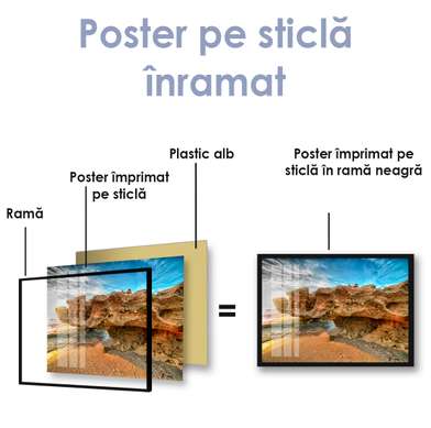 Poster - Plajă pitorească, 45 x 30 см, Panza pe cadru, Natură