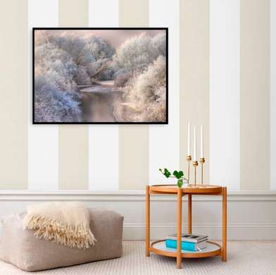 Poster - Winter forest, 45 x 30 см, Canvas on frame