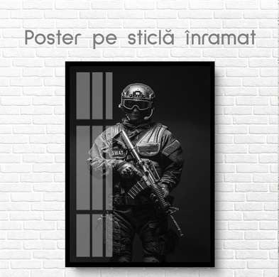 Постер - SWAT, 30 x 45 см, Холст на подрамнике