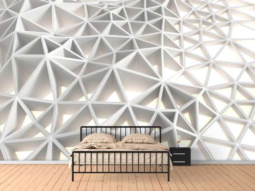 Wall Mural - Wall of triangles