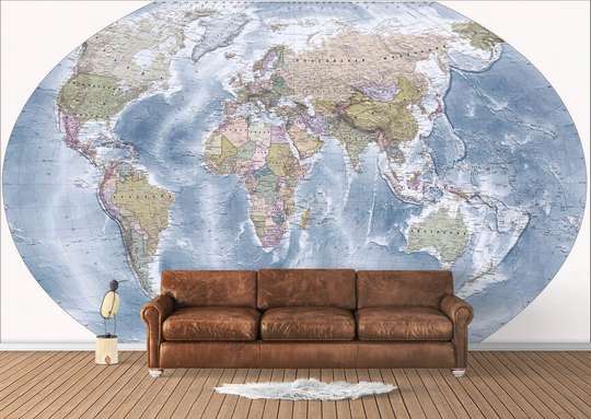 Wall Mural - Map on a white background