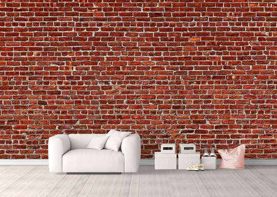Wall Mural - Red brick texture.