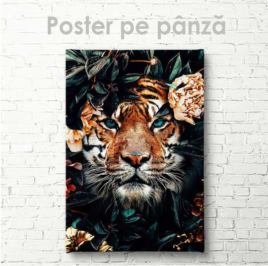 Постер, Хищный взгляд, 30 x 45 см, Холст на подрамнике, Животные