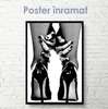 Poster - Black heels, 30 x 90 см, Canvas on frame, Black & White