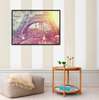 Poster - Eiffel Tower at dawn, 90 x 60 см, Framed poster, Maps and Cities