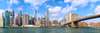 Постер - Панорамный вид на Нью Йорк, 150 x 50 см, Постер на Стекле в раме, Города и Карты