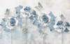 Screen - Blue roses on a white background, 7