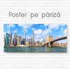 Постер - Панорамный вид на Нью Йорк, 90 x 30 см, Холст на подрамнике