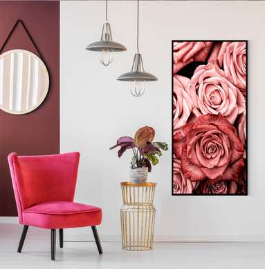Poster - Roses, 30 x 60 см, Canvas on frame, Flowers