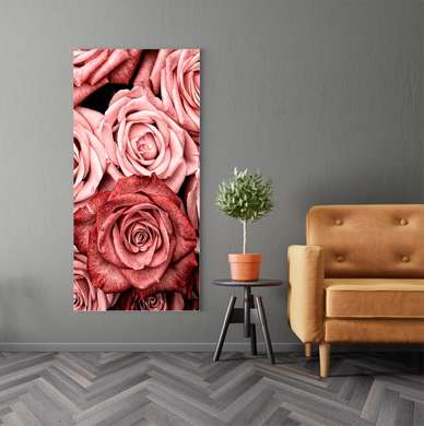 Poster - Trandafiri, 30 x 60 см, Panza pe cadru, Flori