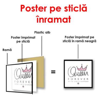 Poster - Queen, 100 x 100 см, Framed poster