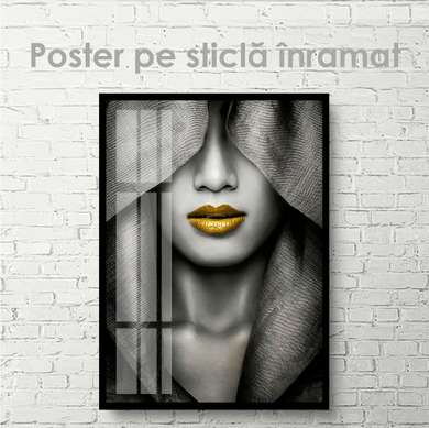 Постер, Buzele galbene, 60 x 90 см, Poster inramat pe sticla