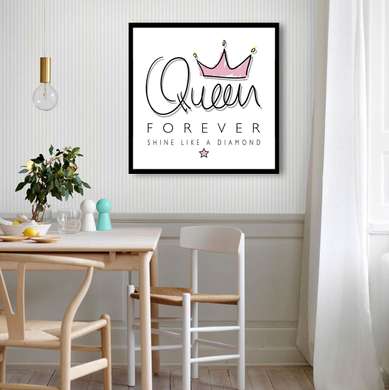 Poster - Queen, 100 x 100 см, Framed poster