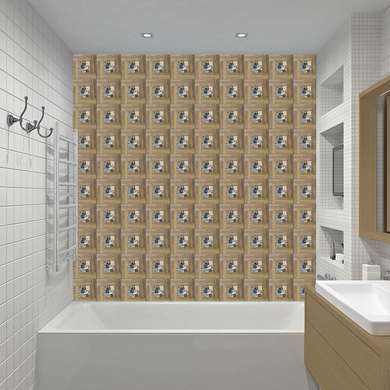Ceramic tiles with beautiful golden patterns, Imitation tiles