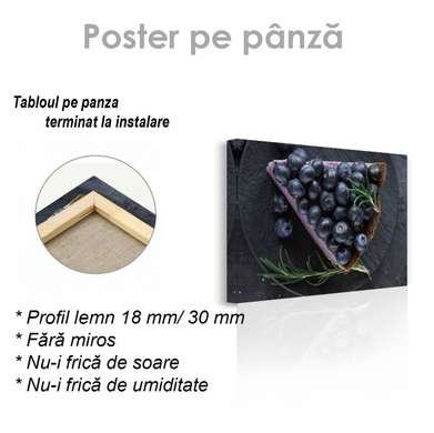 Poster - Berry dessert, 90 x 60 см, Framed poster on glass, Food and Drinks