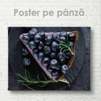 Poster - Desert cu fructe de padure, 90 x 60 см, Poster inramat pe sticla