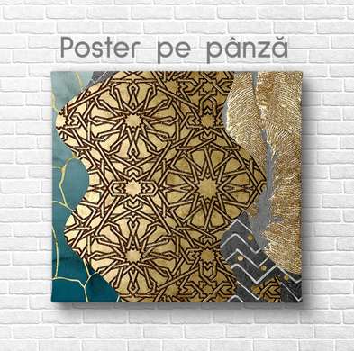 Poster - Mandala, 100 x 100 см, Poster inramat pe sticla