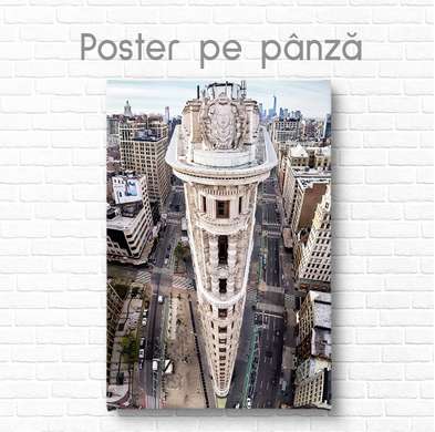 Poster - Clădirea Flatiron, 30 x 45 см, Panza pe cadru