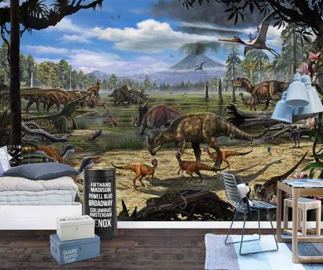 Wall mural for the nursery - Dinosaurs