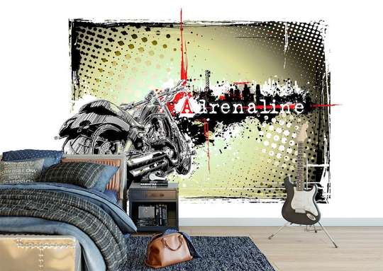 Wall Mural - Adrenaline on a motorcycle
