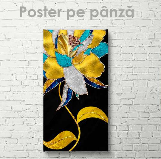 Poster - Bright flower, 30 x 60 см, Canvas on frame, Abstract