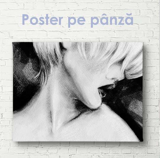 Постер - Графическое изображение девушке, 45 x 30 см, Холст на подрамнике