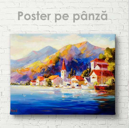 Poster - Mountains and landscape, 45 x 30 см, Canvas on frame, Art