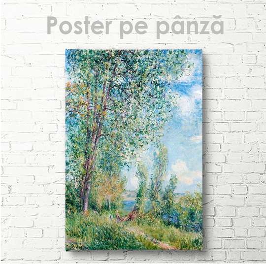 Постер - Пейзаж в масляных красках, 30 x 45 см, Холст на подрамнике, Живопись