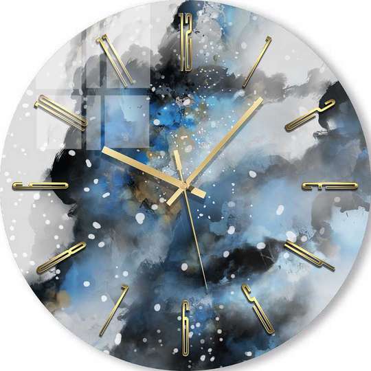 Стеклянные Часы - Абстрактная игра красок, 40cm