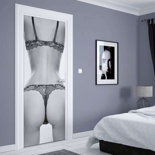 3Д наклейка на дверь, Красивое тело женщины, 60 x 90cm