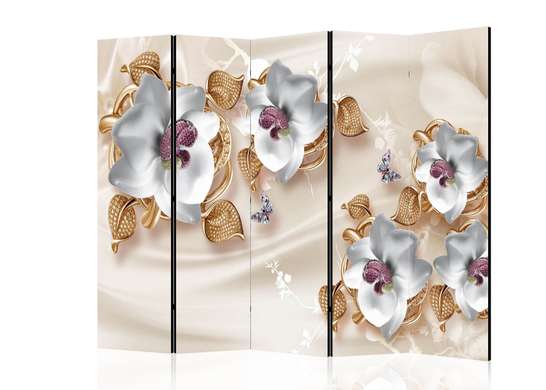 Screen - Flowers from ceramics on a beige background., 7