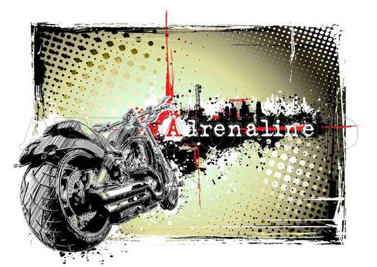 Wall Mural - Adrenaline on a motorcycle