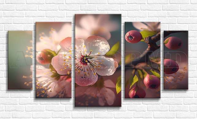 Modular picture, Cherry blossoms, 108 х 60